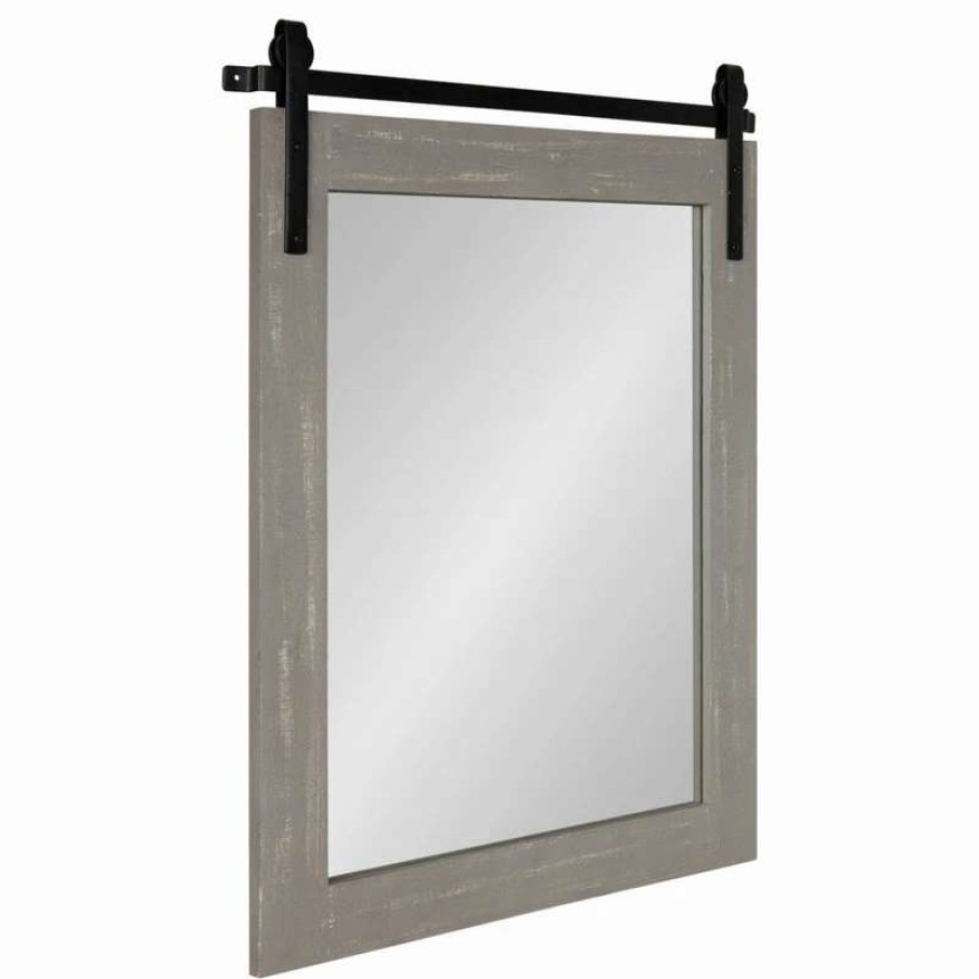 Bathroom Accessories * | Best Deal Uniek Cates Rustic Wall Mirror, Gray 22X.75 30