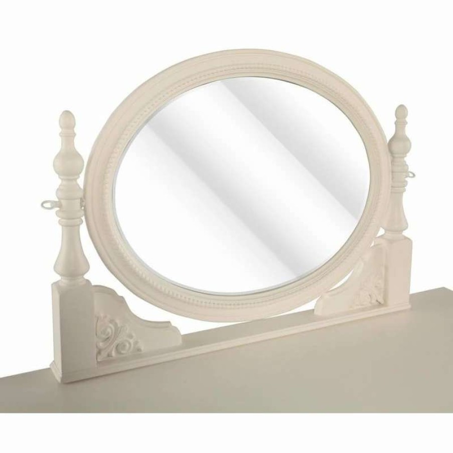 Bathroom Accessories * | Outlet Emma Mason Signature Laverne Vanity Mirror In White Vanity Mirror In White