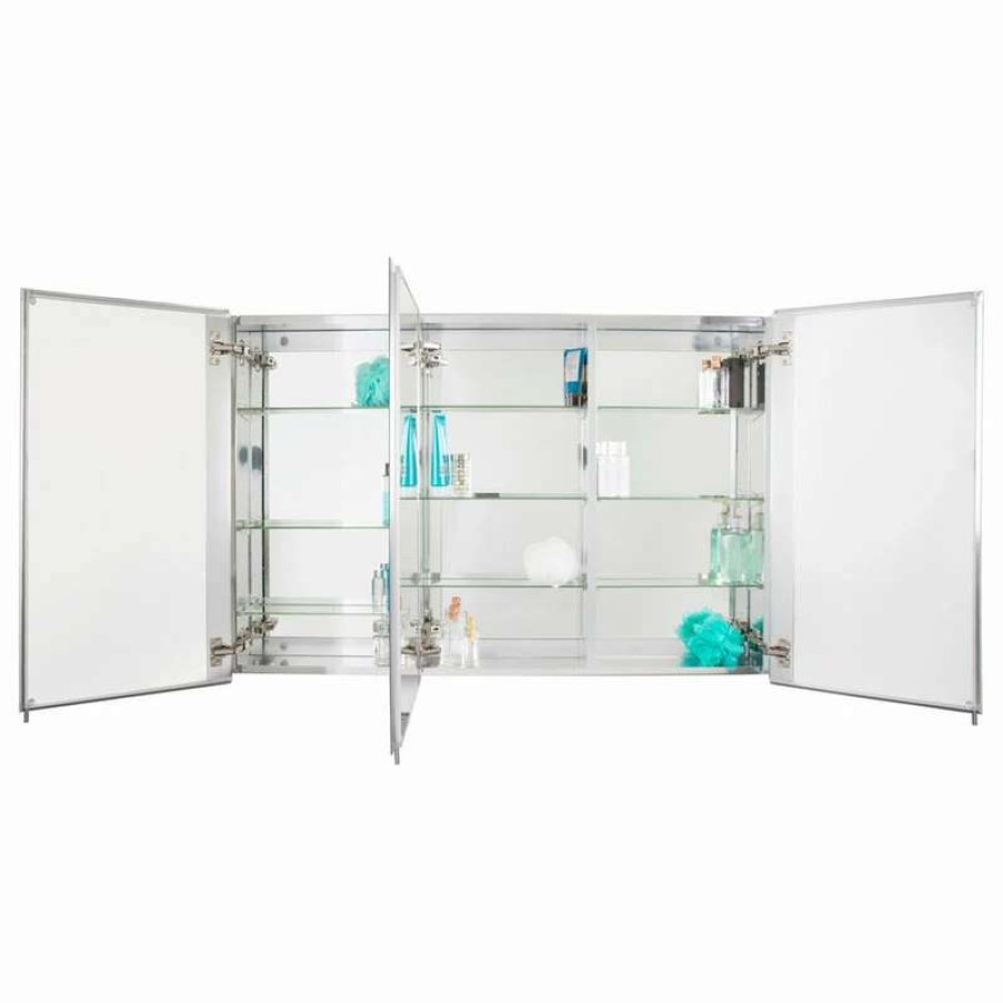 Bathroom Accessories * | Best Pirce Jacuzzi Official Jacuzzi Pd50000 48 Mirrored Medicine Cabinet Chrome