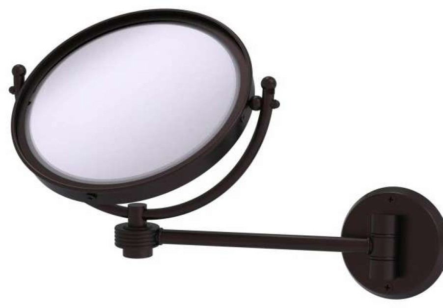 Bathroom Accessories * | Flash Sale Allied Brass 8 Wall Mounted Make-Up Mirror 2Xmagnification, Antique Bronze