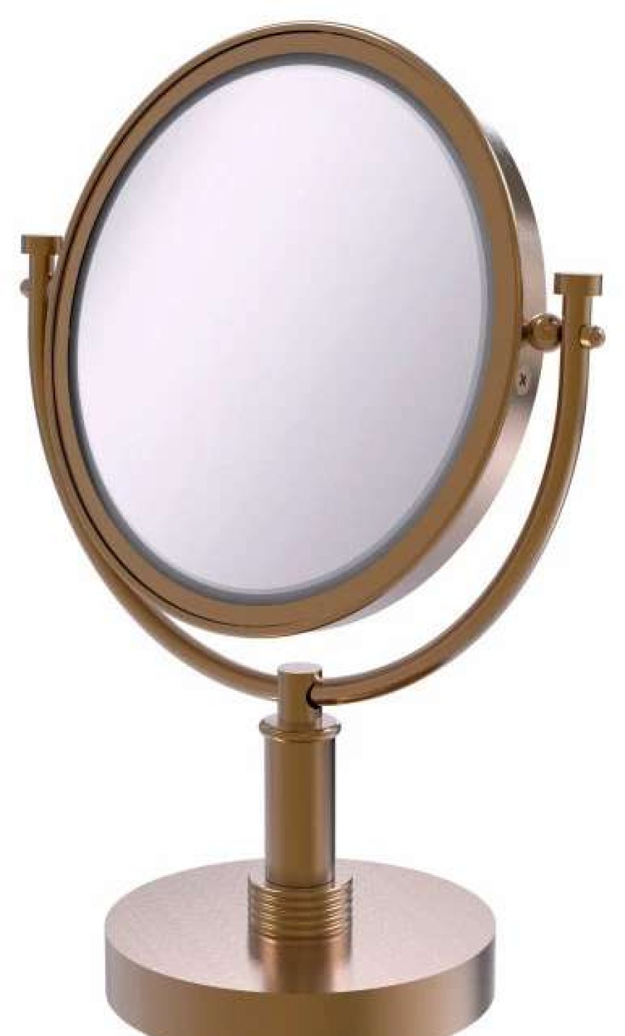 Bathroom Accessories * | Wholesale Allied Brass 8 Vanity Top Make-Up Mirror 4Xmagnification, Matte Black