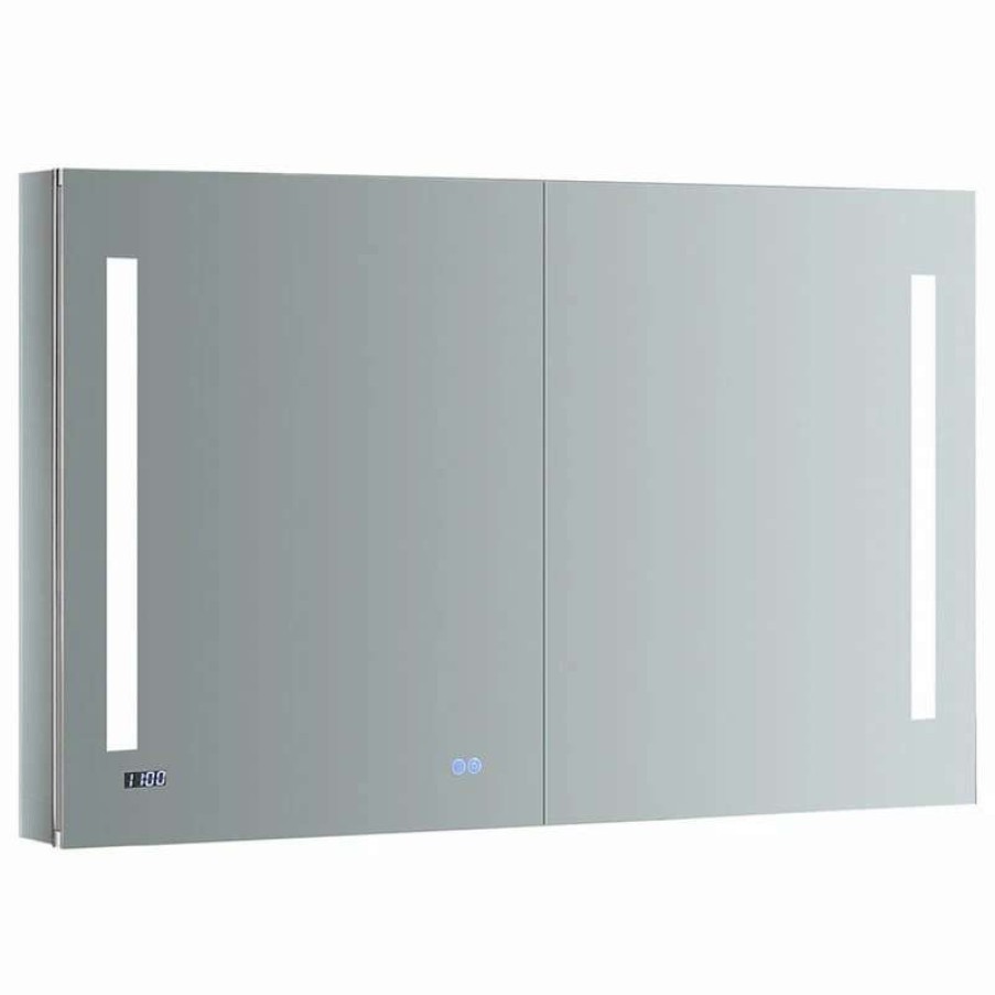 Bathroom Accessories * | Coupon Fresca Tiempo 48 Widex30 Tall Bathroom Medicine Cabinet With Led Lighting