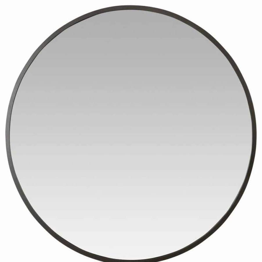 Bathroom Accessories * | Cheap Aspire Home Accents, Inc. Bali Modern Round Wall Mirror, Gray, 32