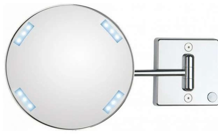 Bathroom Accessories * | Discount Ws Bath Collections Discololed 35-1 Lighted Magnifying Mirror 3X