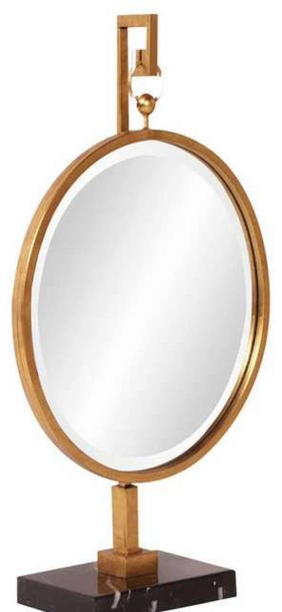 Bathroom Accessories * | Discount Howard Elliott Collection Howard Elliott Medallion Gold Mirror 11213