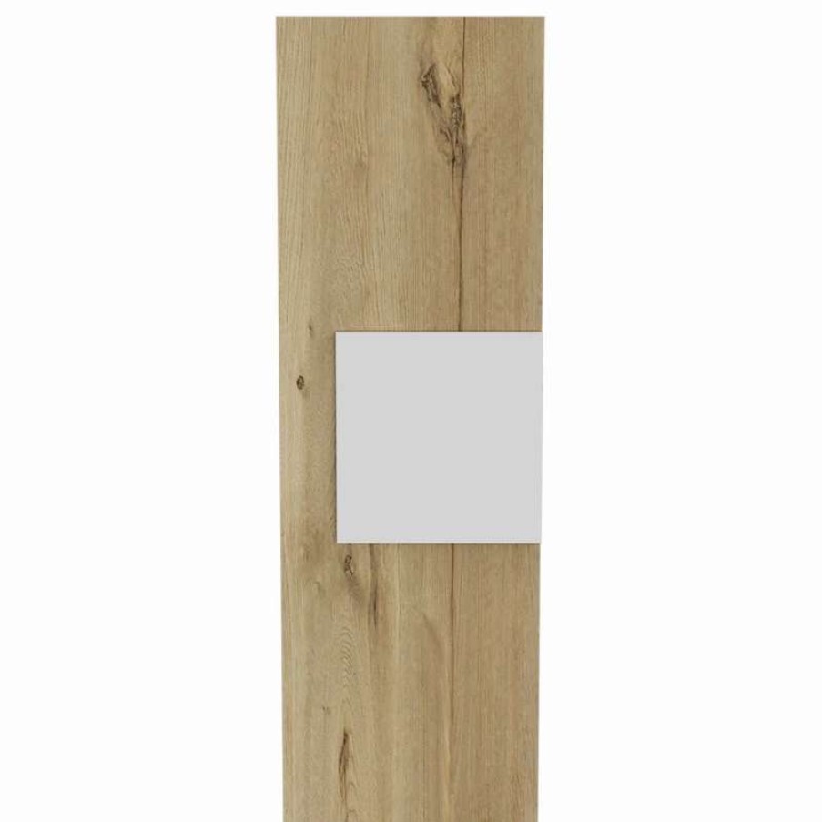 Bathroom Accessories * | Cheap Fm Furniture Nottingham Medicine Cabinet/Light Oak-White