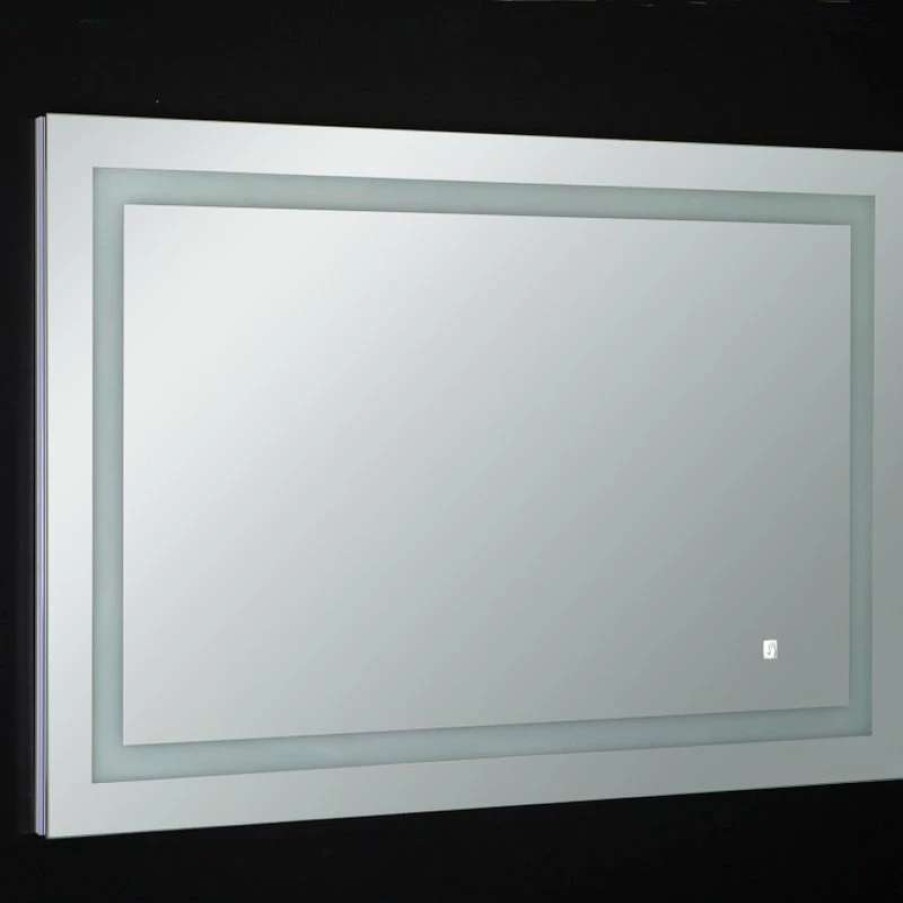 Bathroom Accessories * | Outlet Eviva Llc Eviva Deco Piece Wall Mounted Lighted Vanity, Backlit Led Mirror W/ Frame Lights