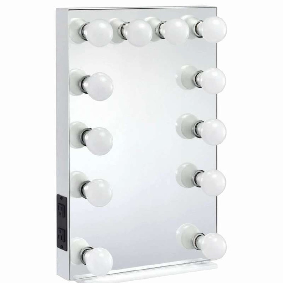 Bathroom Accessories * | Promo Acme Furniture Acme Asa Accent Mirror, White Finish