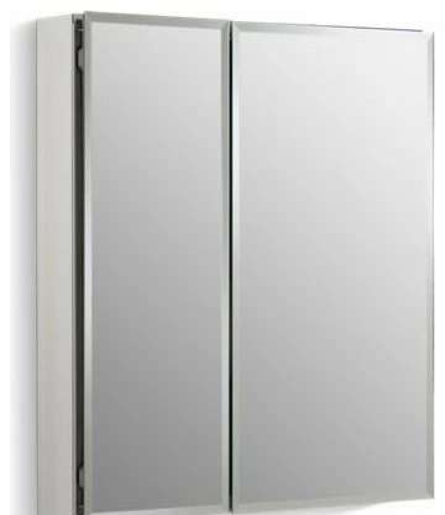 Bathroom Accessories * | Brand New Kohler 25 W X 26 H Aluminum 2-Door Medicine Cabinet With Mirrored Doors