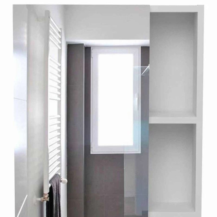 Bathroom Accessories * | Wholesale Fm Furniture Lincoln Medicine Cabinet With Mirror, White