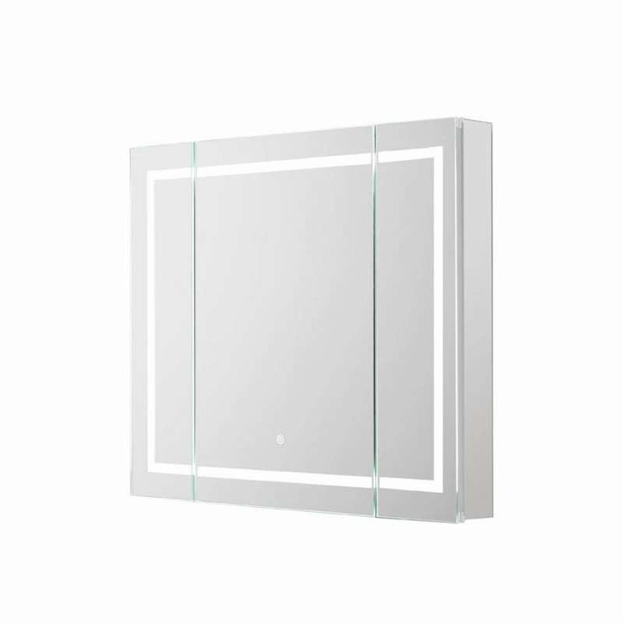 Bathroom Accessories * | Brand New Aquadom Royale Plus Led Medicine Cabinet Defogger Interior Light 40 X30 X5