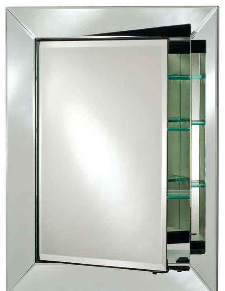 Bathroom Accessories * | Cheap Afina Corporation Radiance Contemporary Single Door Medicine Cabinet, 18 X31