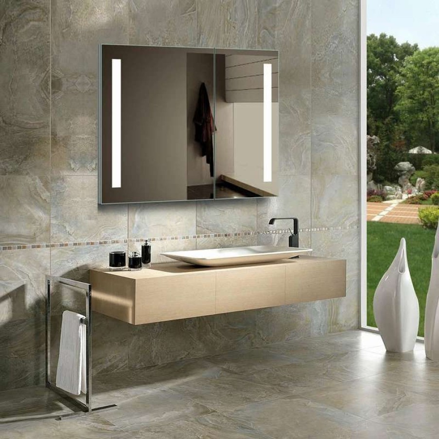 Bathroom Accessories * | Budget Lighted Impressions Royale Mirror Cabinet