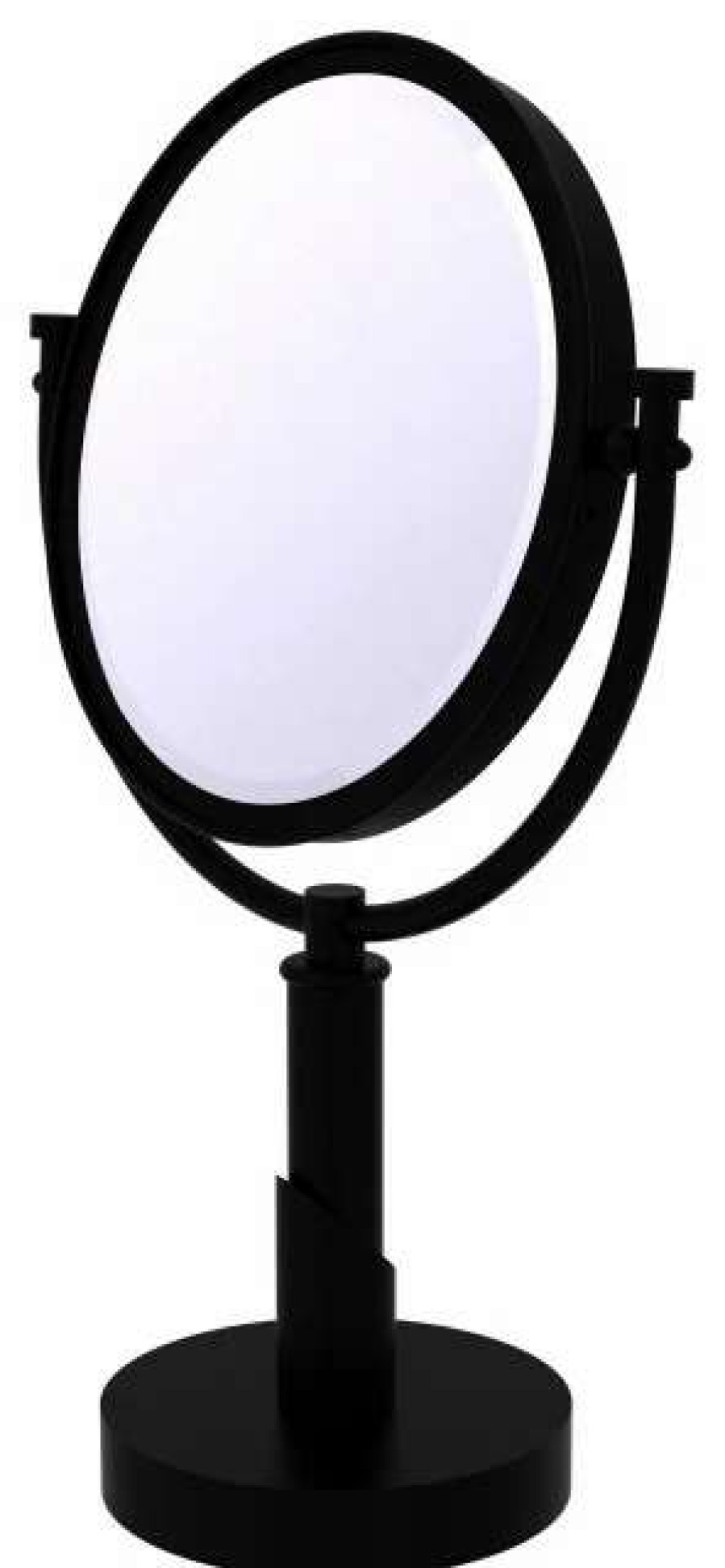 Bathroom Accessories * | Cheapest Allied Brass Tribecca Collection 8 Vanity Top Make-Up Mirror 2Xmagnification, Matte Black