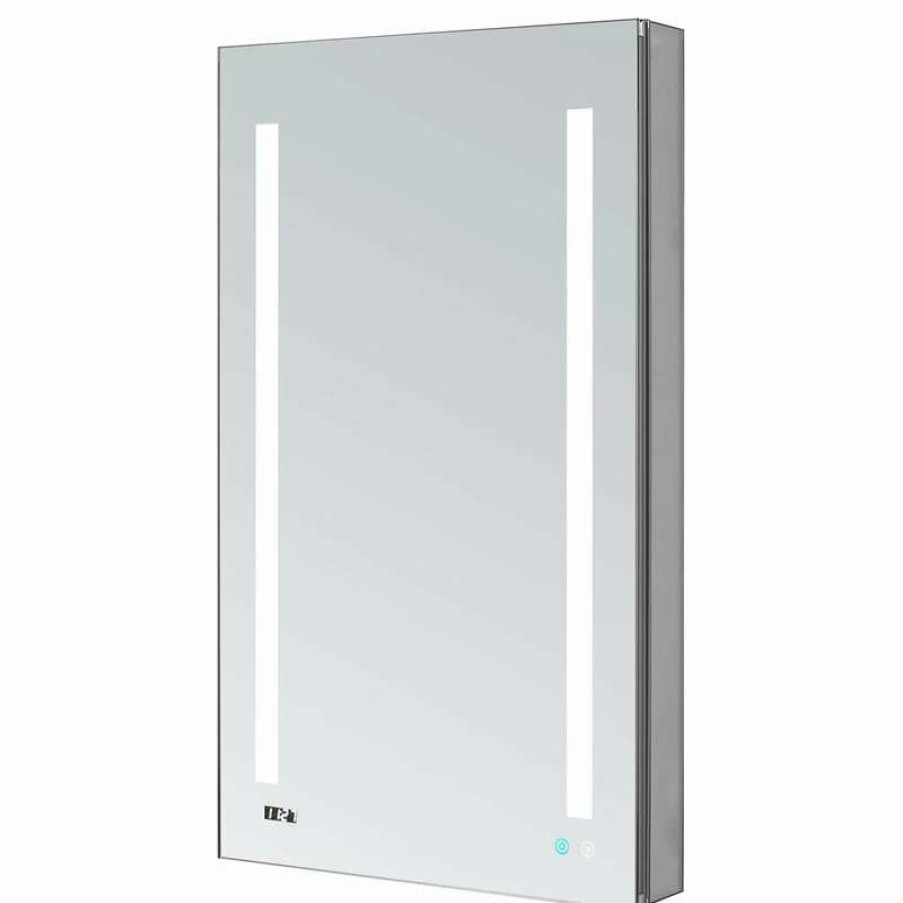 Bathroom Accessories * | Coupon Aquadom Signature Royale Led Medicine Cabinet Defogger Left Hinge 24 X40 X5