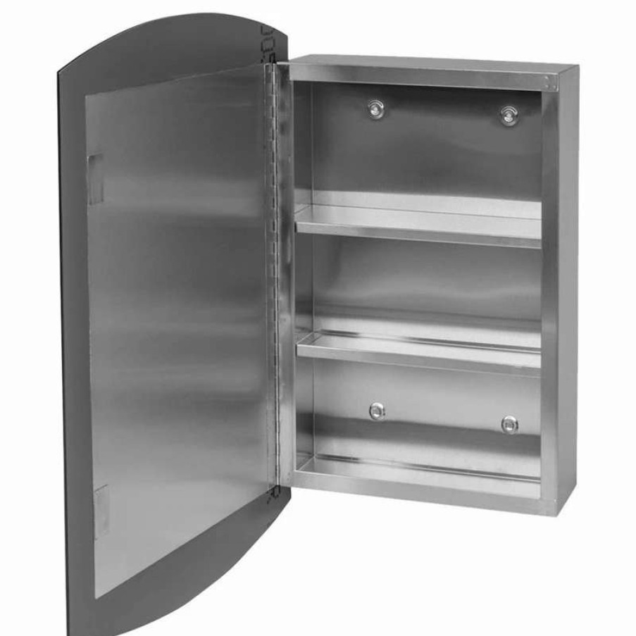 Bathroom Accessories * | Discount Renovators Supply Manufacturing 24 Stainless Steel Wall Mount Medicine Cabinet Shelf With Mirror Door