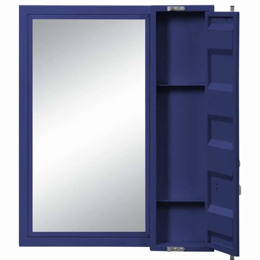 Bathroom Accessories * | Best Reviews Of Acme Furniture Acme Cargo Vanity Mirror, Blue